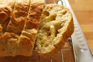 Pepper Jack Cheese Bread from A Duck's Oven. Pepper jack cheese gets folded into the dough before baking to make an incredibly flavorful bread!
