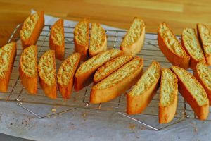 Maple Bacon Biscotti from A Duck's Oven. Coffee's favorite cookie is given an upgrade with the addition of maple syrup and bacon!