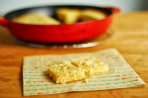 A Duck's Oven: Cast Iron Skillet Cornbread. Cornbread made from scratch in a cast iron skillet with plenty of butter. Perfect along side spicy chili con carne!