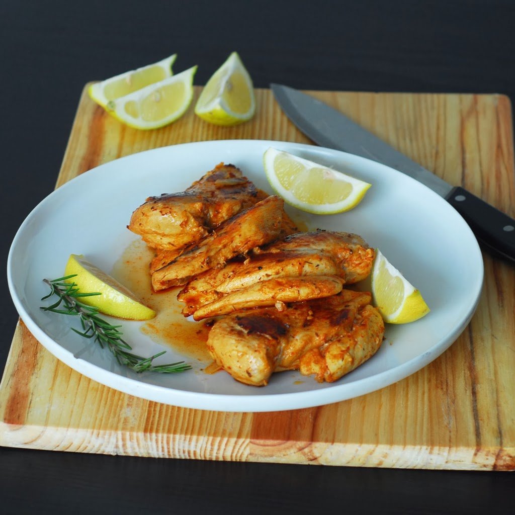 Peri Peri Chicken from A Duck's Oven. Peri peri chicken is a South African favorite. Chicken breasts soaked in a spicy, citrusy marinade and then grilled or broiled!