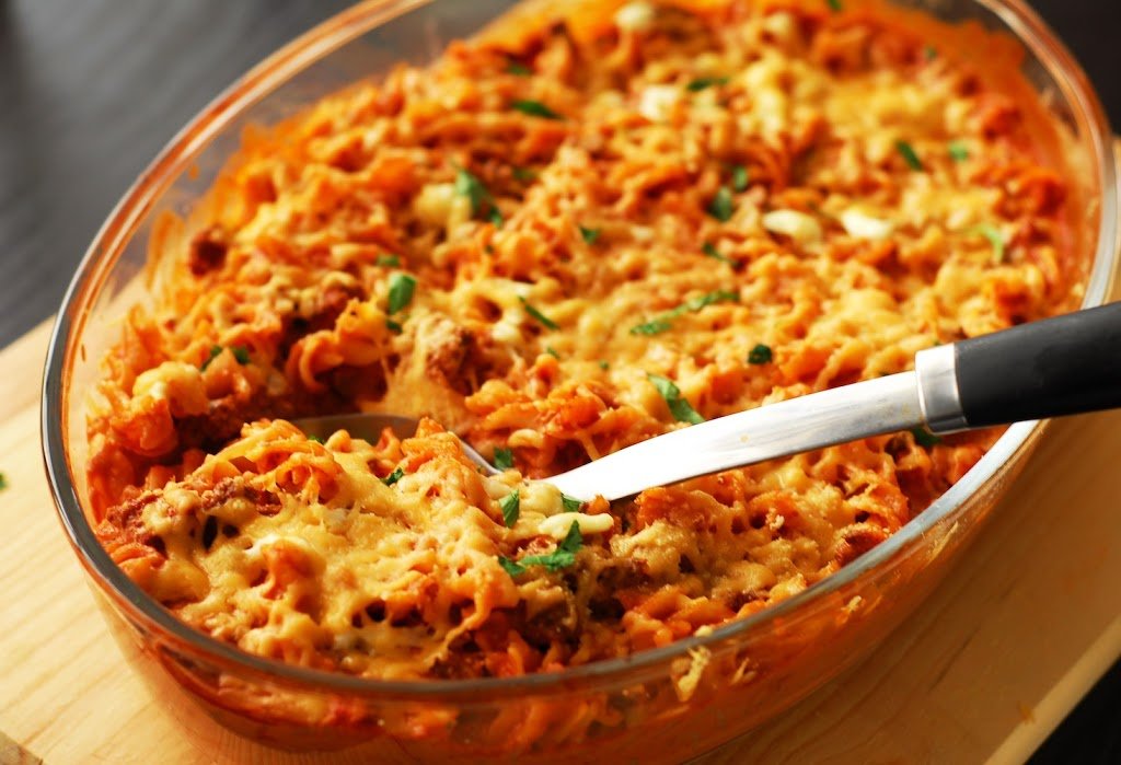 Baked Linguine With Spicy Tomato-Cream Sauce