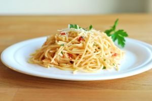 Chicken Pasta with Garlic Gravy from A Duck's Oven. Otherwise boring chicken pasta is made amazing with garlic gravy!