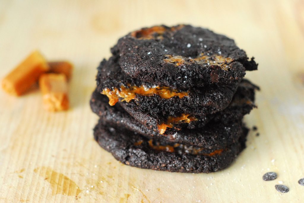 Salted Caramel Mocha Cookies from A Duck's Oven. A cookie inspired by the delicious fall beverage!