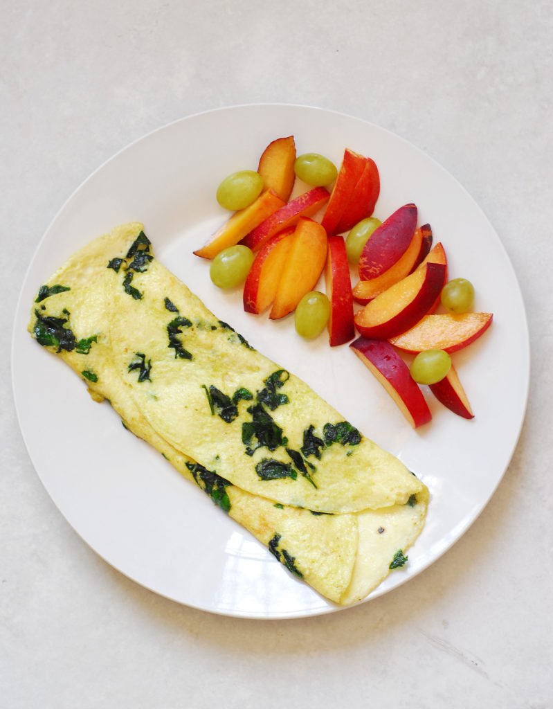 Spinach and Feta Omelette - A Duck's Oven