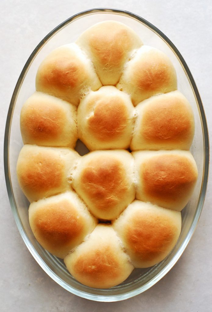 Perfect Dinner Rolls from A Duck's Oven. These dinner rolls really are perfect: light and doughy on the inside and golden brown on top. Great for the holidays!