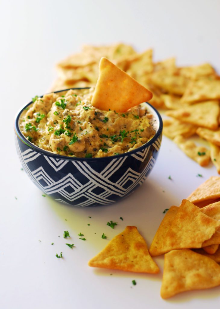 Warm Artichoke Bacon Dip from A Duck's Oven. This dip is perfect for any party and especially good for football watching!