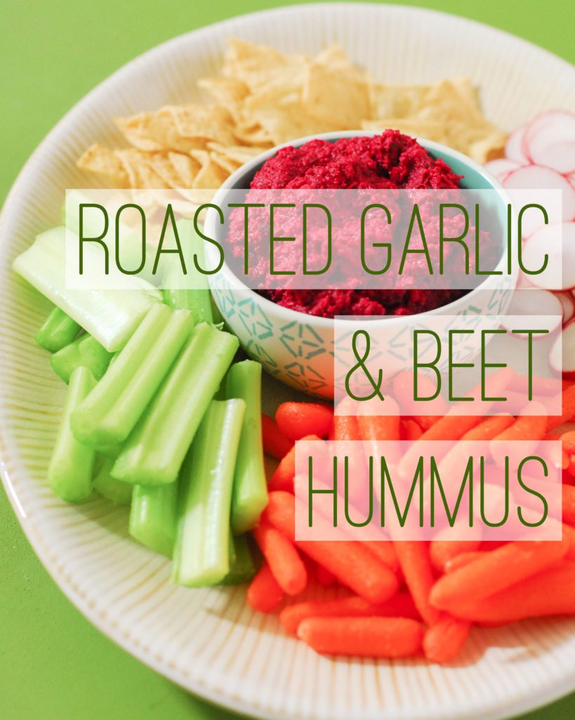 Roasted Garlic & Beet Hummus from A Duck's Oven