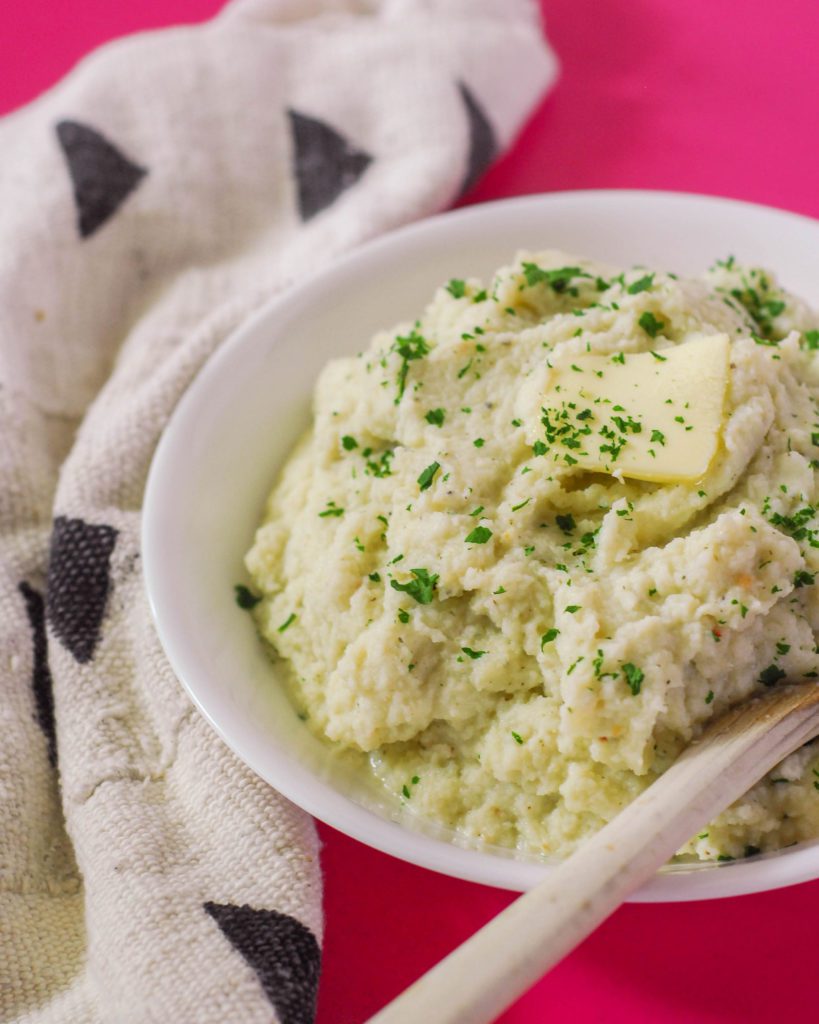 5 Ingredient Mashed Cauliflower from A Duck's Oven