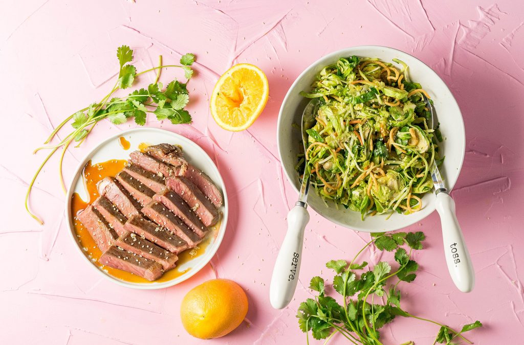 Orange Marinated Sous Vide Strip Steak from A Duck's Oven