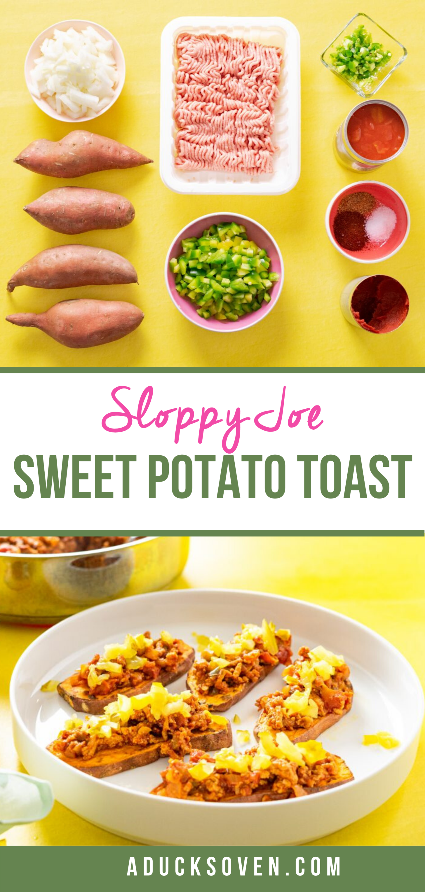 Sloppy Joe Sweet Potato Toasts - A Duck's Oven
