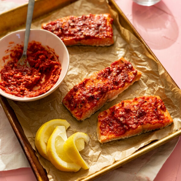 Easy Harissa-Glazed Baked Salmon Fillets - A Duck's Oven