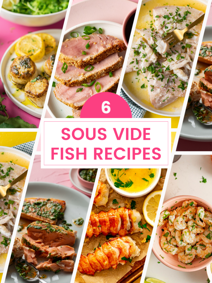 Collage of seafood recipes